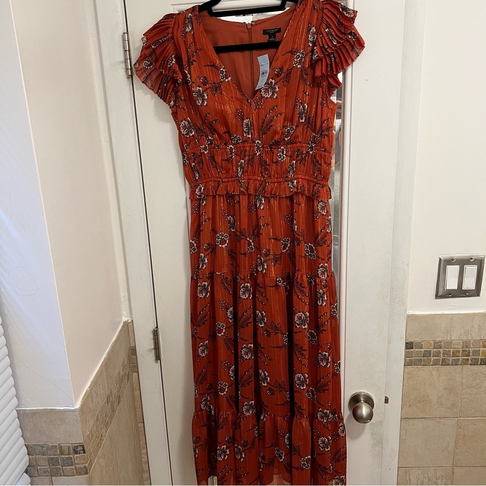Floral Red Dress